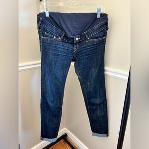 & Denim High Rib Skinny Maternity Jeans